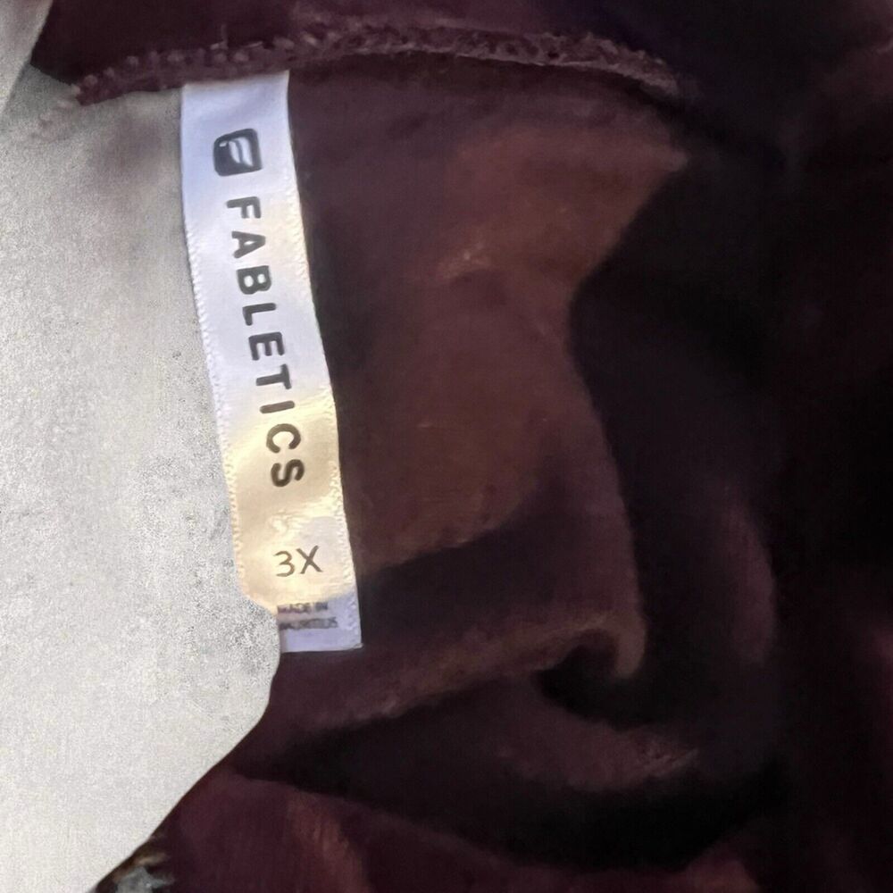 Fabletics Maroon Velour Sweatsuit, 3x - Picture 5 of 13